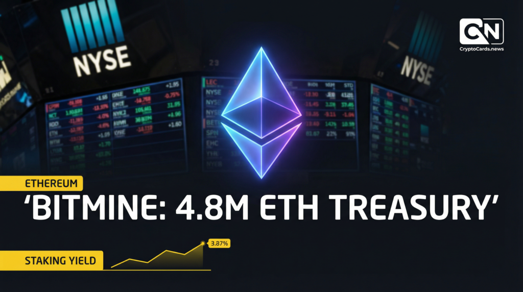 Bitmine's Ethereum Treasury Hits 4.8 Million ETH Ahead of NYSE Uplisting